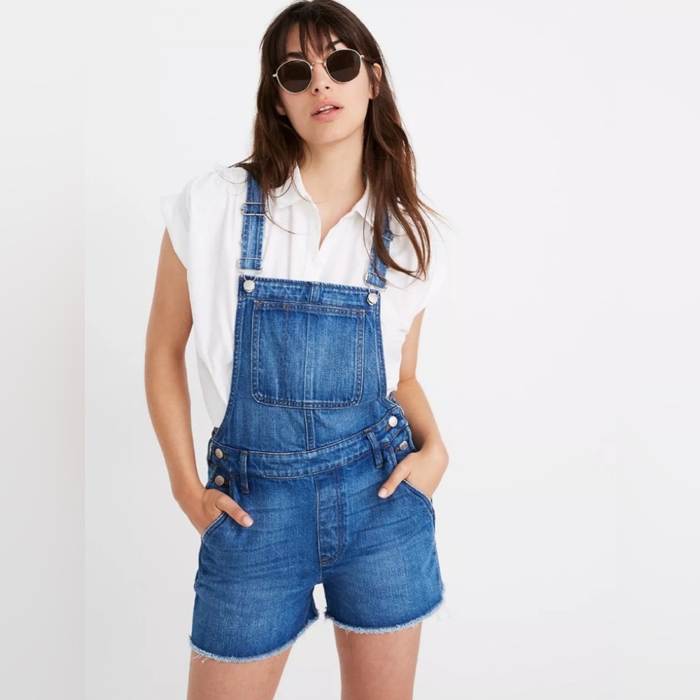 Madewell Blue Denim Overalls Classic Design